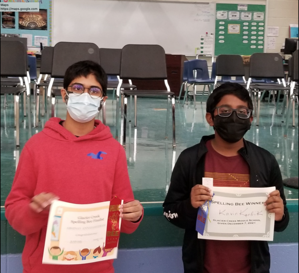 Winners of Glacier Creek Spelling Bee