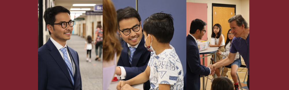 Assistant State Superintendent Duy Nguyen visits MCPASD for the First Day of School 