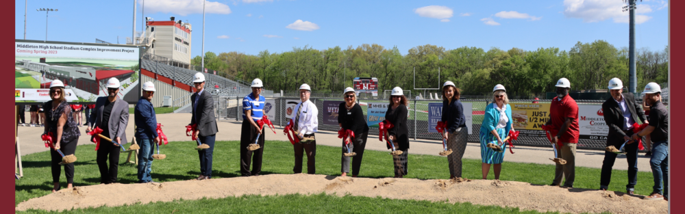 MCPASD Celebrates Middleton High School Stadium Complex Improvement Project with Groundbreaking and Shovel Ceremony