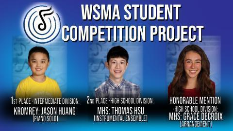 A picture of student winners of the WSMA student competition project