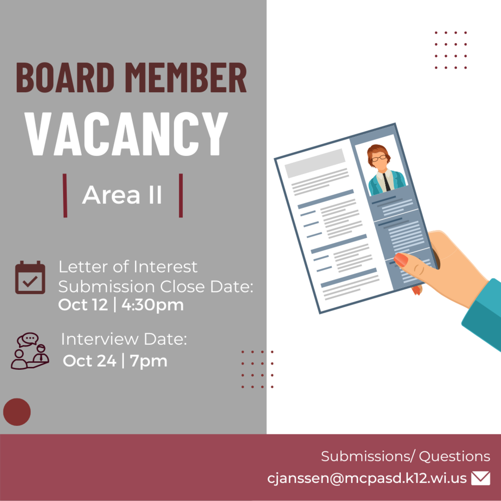 Board Member Vacancy For Area 2 Middleton Cross Plains Area School 