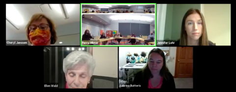 A picture of a Zoom meeting