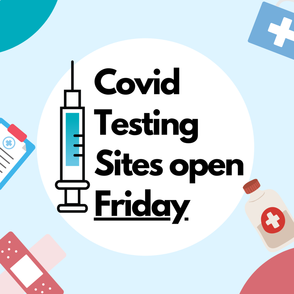Covid Testing Sites Open Friday 