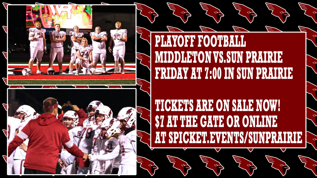 MHS football playoff game ticket poster 