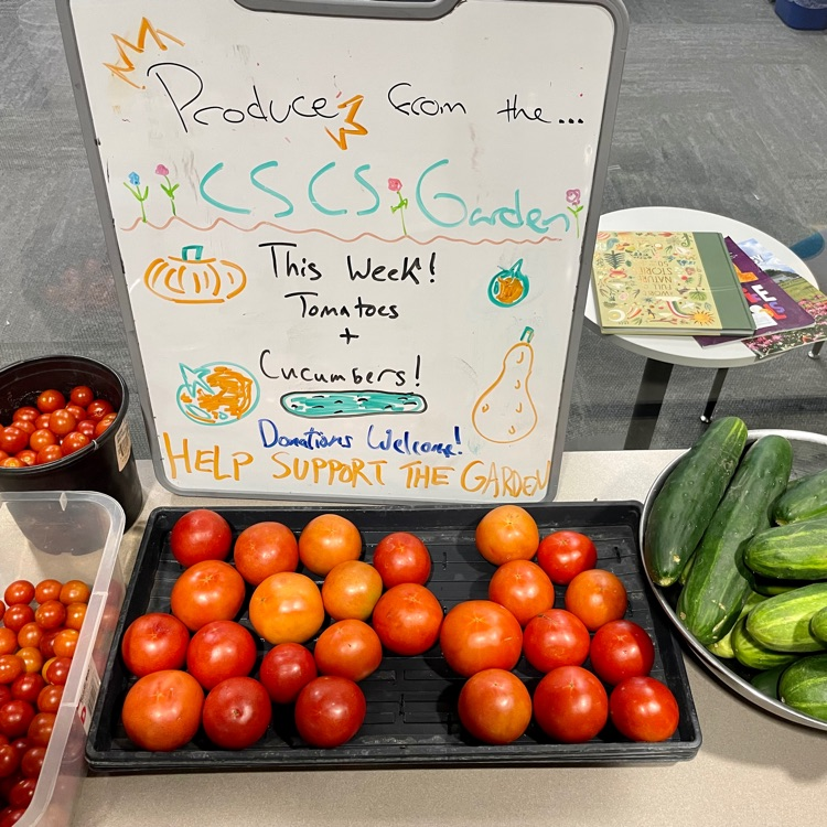 CSCS Garden veggies available!!!